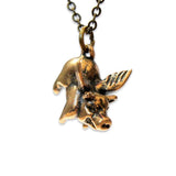 Lucky Flying Pig Pendant Necklace - Moon Raven Designs
