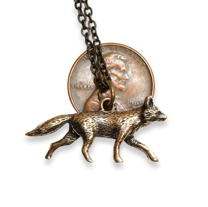 Trotting Fox Pendant Necklace - Moon Raven Designs