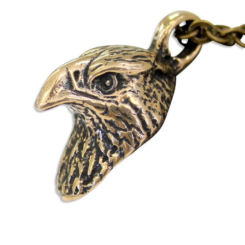 Hawk Head Necklace Pendant - Moon Raven Designs
