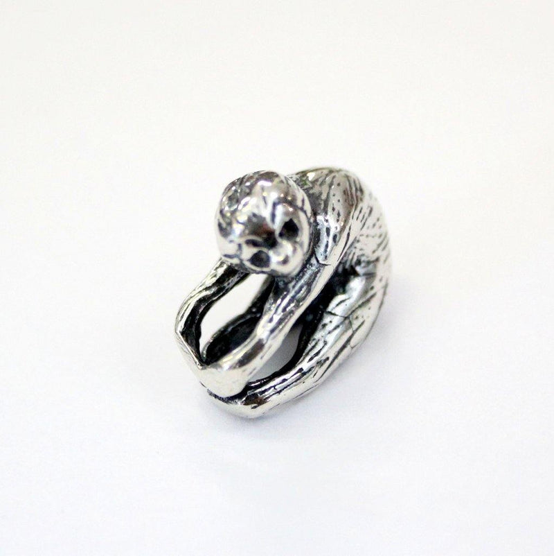 Baby Sloth Charm in Sterling SIlver - Moon Raven Designs
