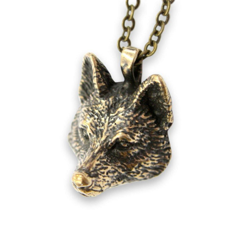 Realistic Wolf Head Pendant Necklace - Moon Raven Designs