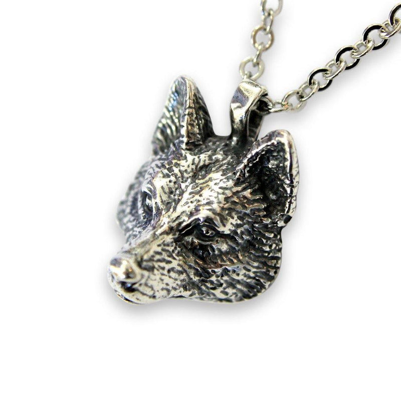 Realistic Wolf Head Pendant Necklace - Moon Raven Designs