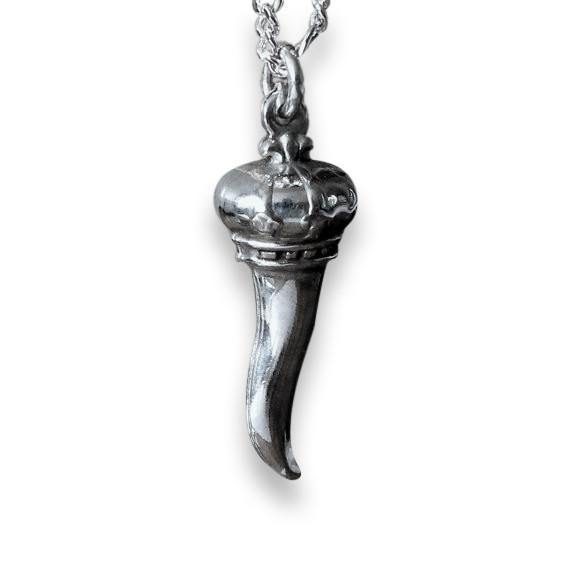Stainless Steel Italian Horn Necklace – Marie's Jewelry Store
