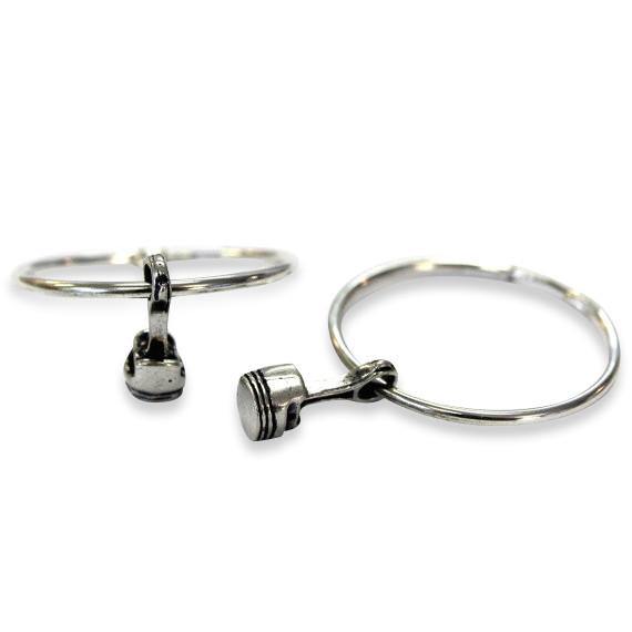Piston And Rod Hoop Earrings Moon Raven Designs