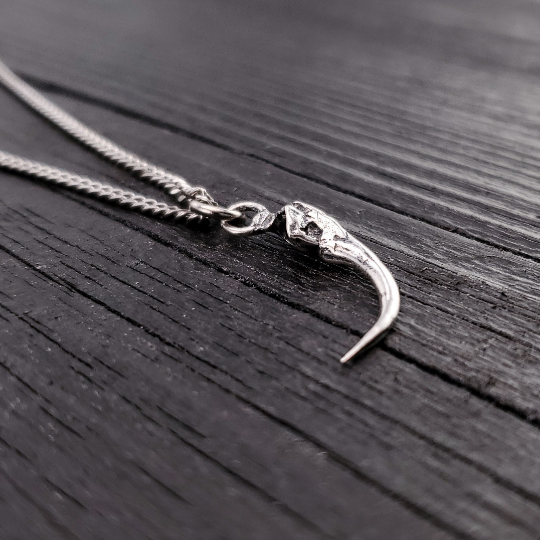Rattlesnake Fang Charm Pendant Necklace - Moon Raven Designs 