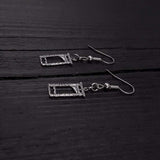 Tiny Guillotine Earrings - Solid Hand Cast 925 Sterling Silver on Stainless Steel Hooks - Moon Raven Designs