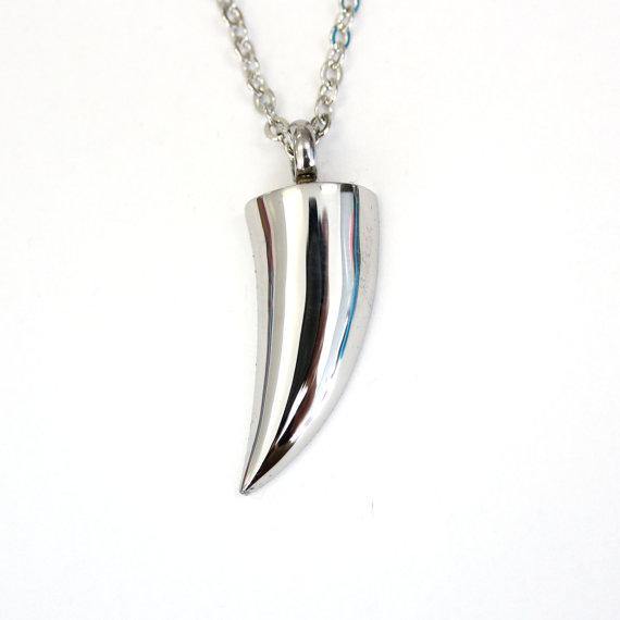 Wolf Tooth Necklace Urn Cremation - Moon Raven Designs