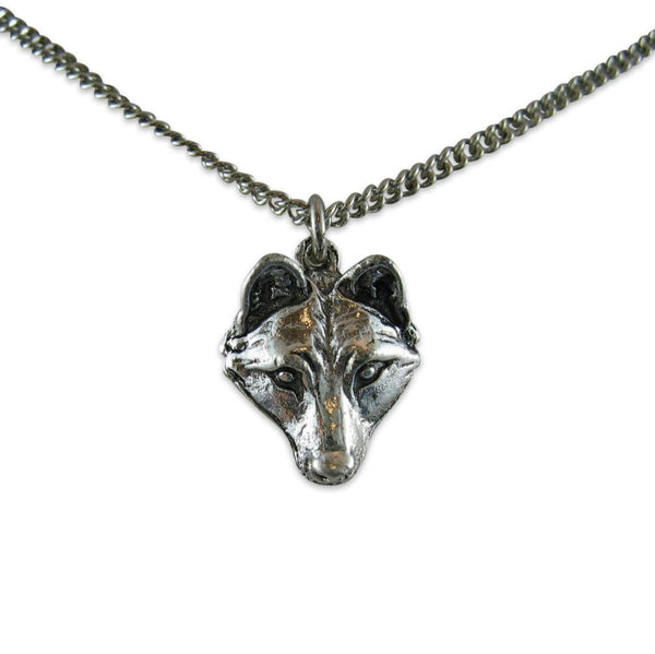 Little Wolf Face Necklace - Moon Raven Designs