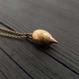 Baby Otter Charm Pendant Necklace - Solid Hand Cast Jewelers Bronze - Polished Oxidised Finish - Unisex Gift - Multiple Chain Lengths