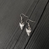 Little Fox Face Earrings - Solid Hand Cast 925 Sterling Silver - Fox Jewelry Gift for Her -