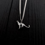 Running Cheetah Charm Pendant Necklace - Solid Hand Cast 925 Sterling Silver - Big Cat Gift for Her - Multiple Chain Options