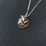 Sterling Silver Rabbit Necklace Easter Bunny Rabbit Pendant