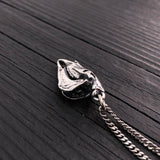 Horse Skull Charm Pendant Necklace - Solid Sterling Silver - Multiple Chain Lengths Available - Equine Equestrian Jewelry Gift