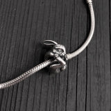 Easter Bunny Rabbit Bead for Bracelet - 925 Sterling Silver European Style Bracelet Charm Bead - Fits: Pandora, Chamilia & Compatible Brands