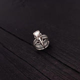 Silver Raven Skull Wrap Ring Sizes 4 to 13 Solid Hand Cast Silver Plated Bronze - Moon Raven Designs